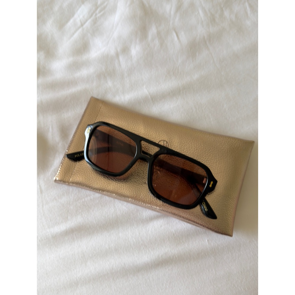I-SEA Royal Black Polarized Navigator Sunglasses‎ with Gold Case